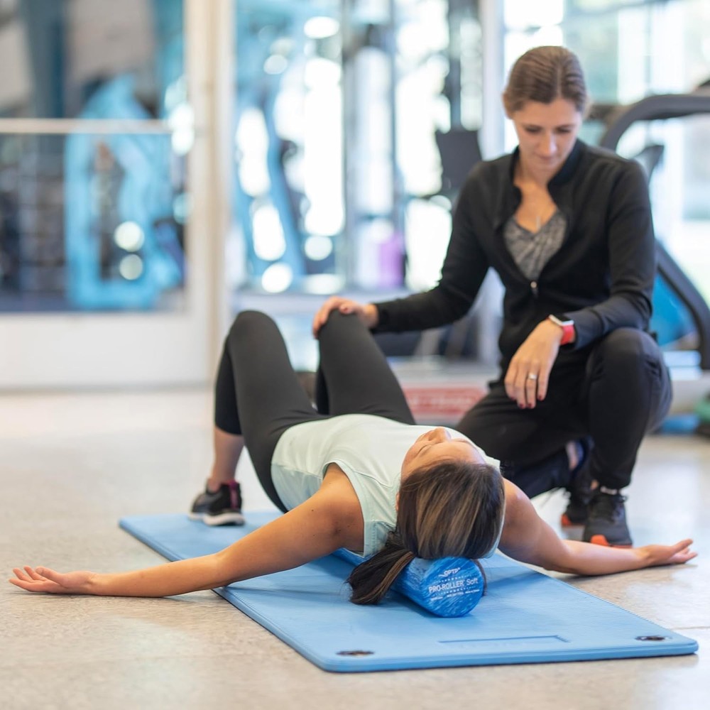 Soft Foam Roller for Physical Therapy - Blue 36" x 4"