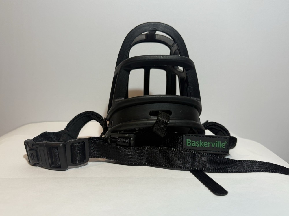Baskerville Ultra Muzzle for Dogs Size 6 Black Adjustable Dog Muzzle
