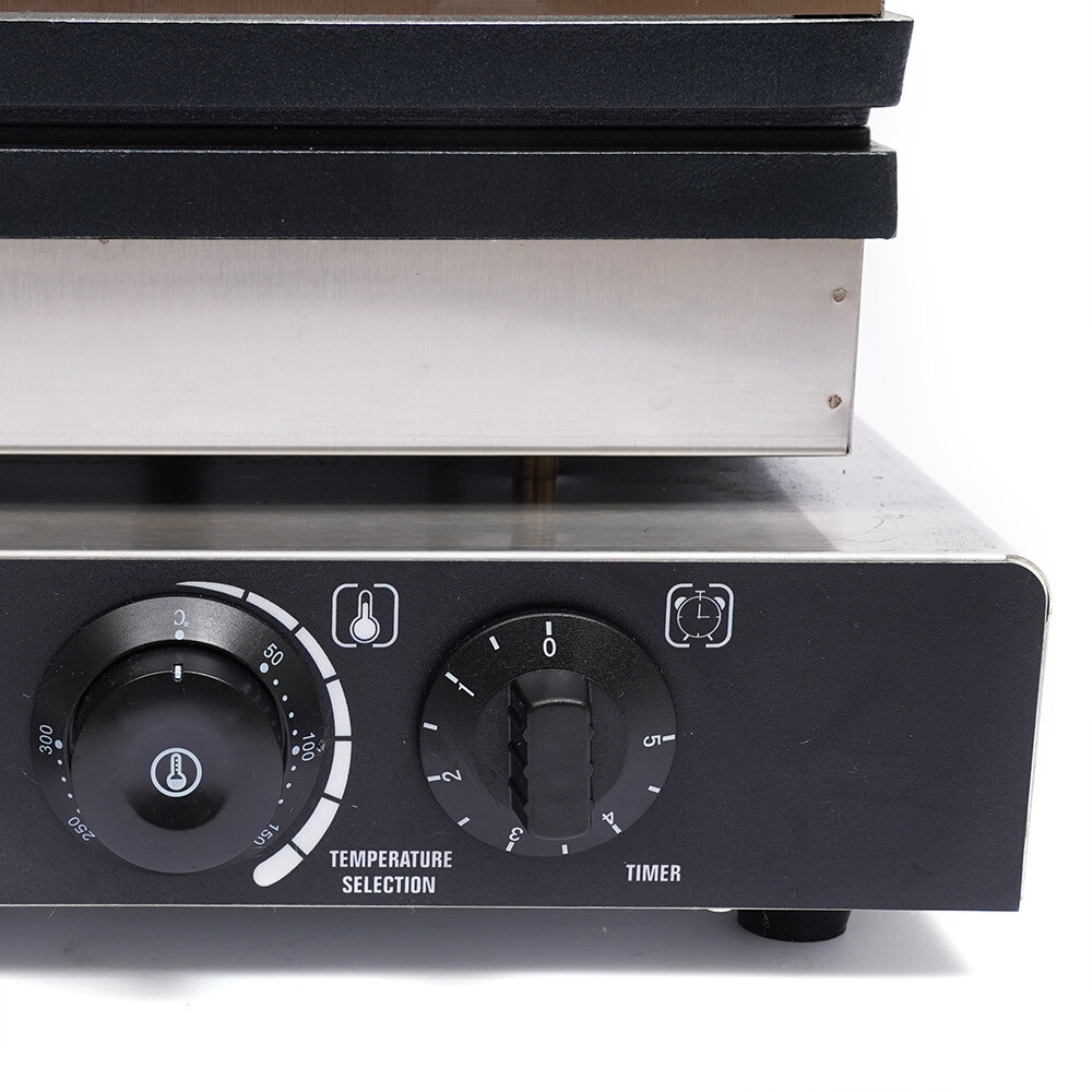 Bakeries Commercial Waffle Crispy Maker Baker Nonstick Stainless W/Timer Control