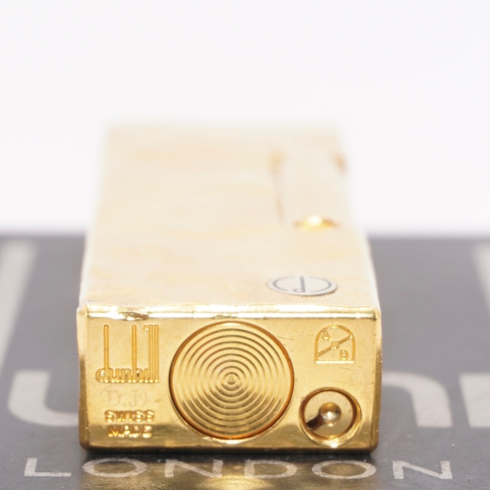 Dunhill Lighter Gold plate Silk Moire Pattern_Ultrasonically cleaned