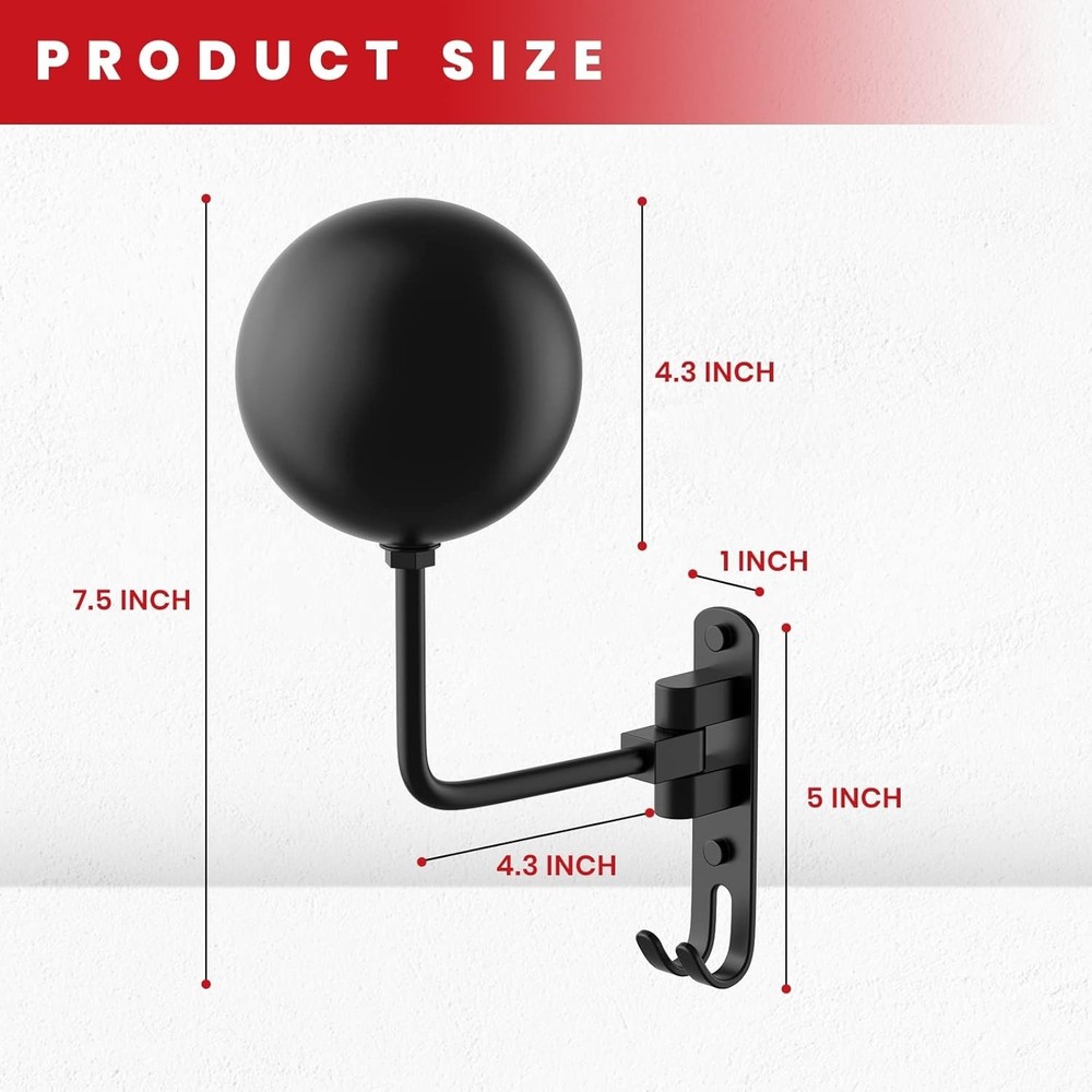 Space-Saving Wall-Mounted Helmet Holder - 180° Rotation for Easy Storage
