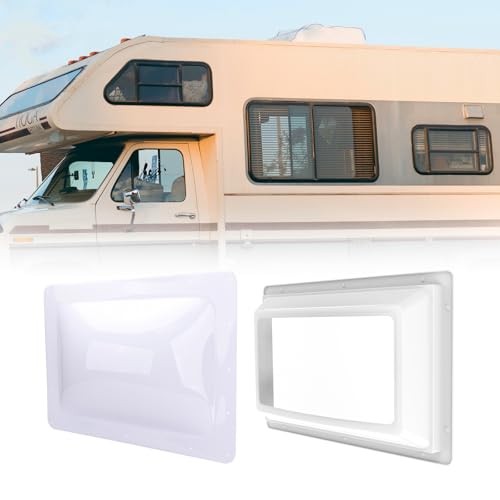 RV Skylight Bundle, 14"x22" Inner Dome with Skylight Replacement, WHITE