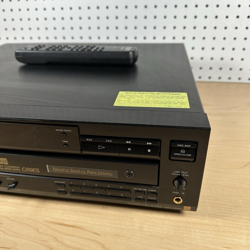 Sony CDP-C69ES 5 Disc CD Player HD w/ Remote Tested