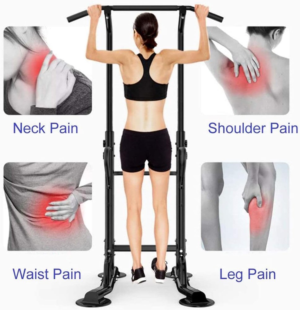 Power Tower Adjustable Height Pull Up & Dip Station Multi-Function Home Strength
