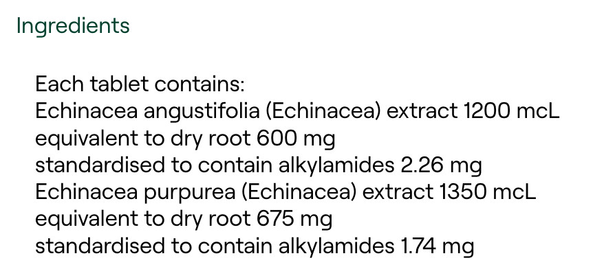 MediHerb Echinacea Premium 120 Tablets