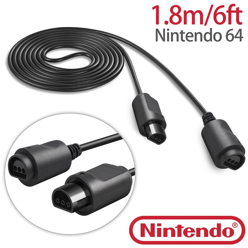 4 Pack 6FT N64 Controller Extension Cable N64 Gamepad Cord for 64 Controller