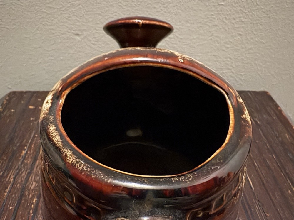 Foster Pottery Drip Glaze Ceramic Watering Can