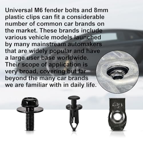 35PCS Black Clip Set for Automotive - Engine Splash Shield, Front Bumper,
