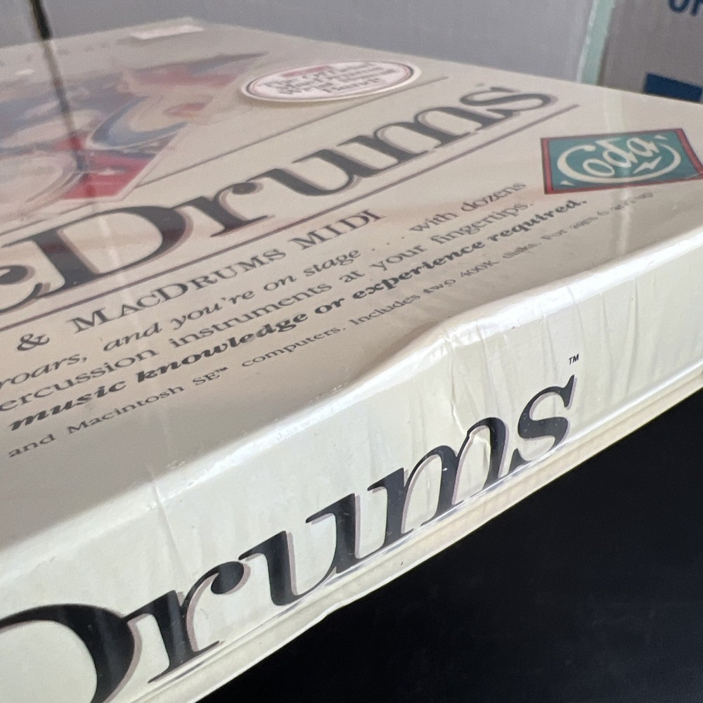 VTG Computer Program Macdrums 512k Macintosh Plus SE Coda Sealed New HTF MIDI