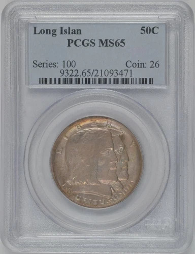 1936 Long Island PCGS MS65 Silver Commemorative Half Dollar
