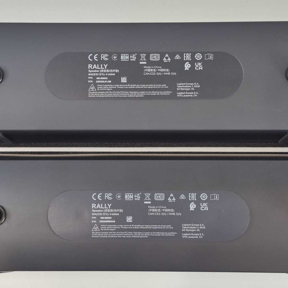 Logitech Rally System Bundle Display Hub Table Hub Speakers Pair OEM Tested