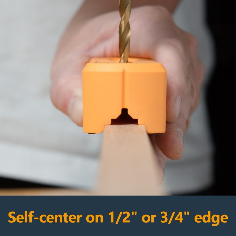Drill Guide - Multi-Functional Drill Jig Block w/ 6 Common Drill Bit Sizes - ...