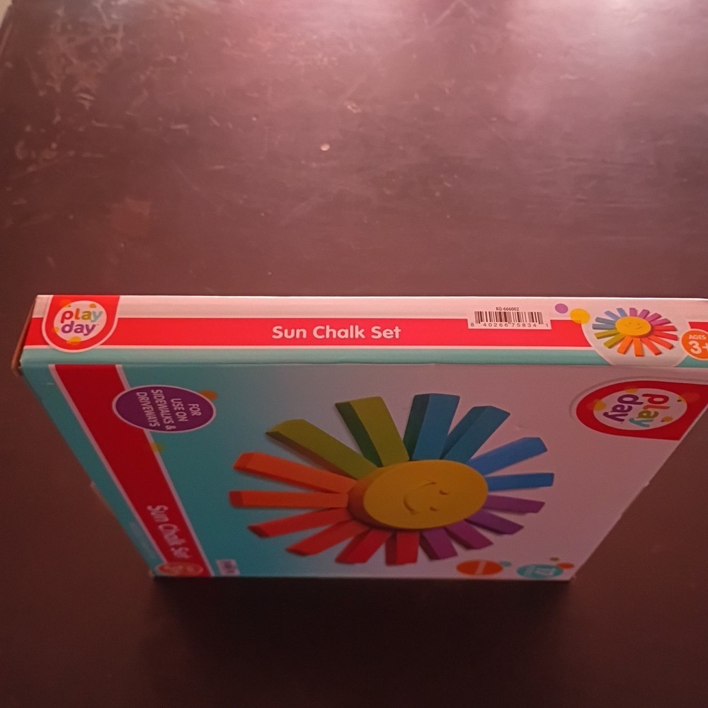 Sun Chalk Set, Multi-Color, Washable, Ages 3+.