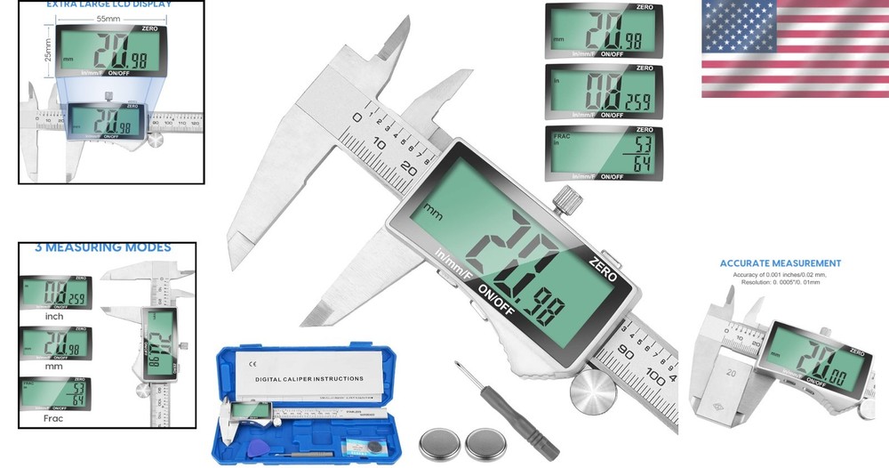 Innovative Vernier Caliper Measuring Tool with Extra Screen