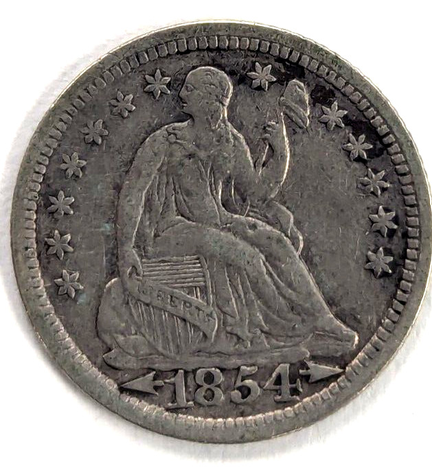 1854 Seated Liberty Half Dime ~ Nice Type Coin ~ #379