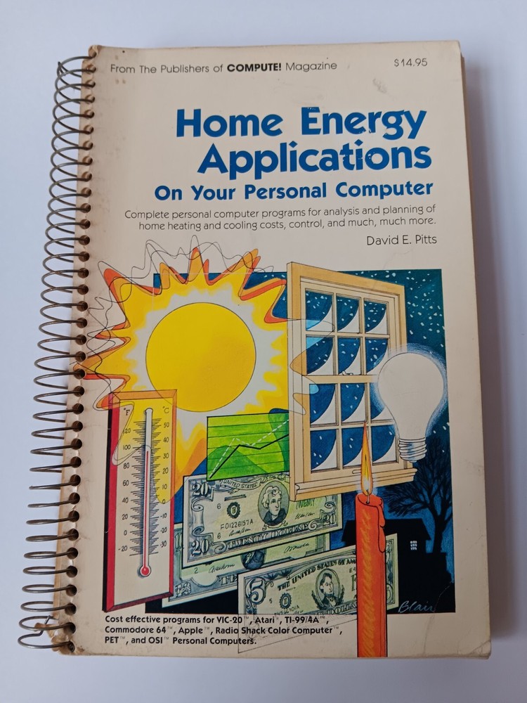 Compute! Home Energy Applications On Your Personal Computer Softcover Book