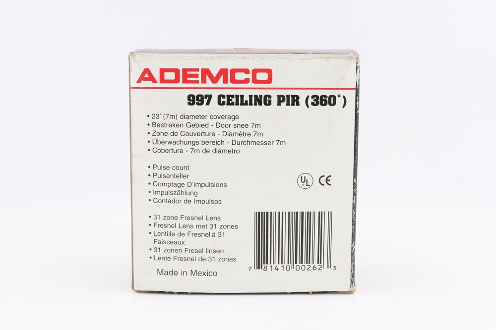 ADEMCO 997 CEILING 360DEG PIR MOTION DETECTOR SENSOR