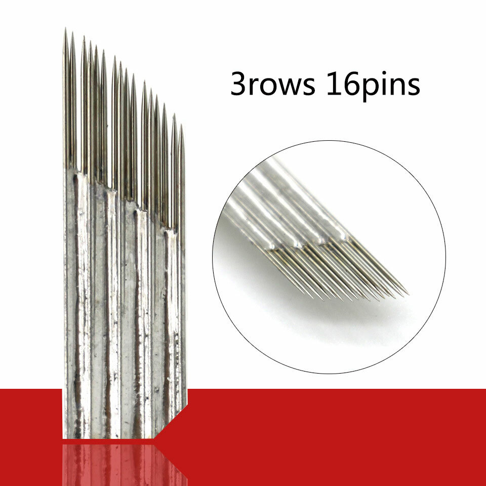 2 Row 3Rows Microblading Tattoo Needle Permanent Makeup Sterilized Tebori Blades