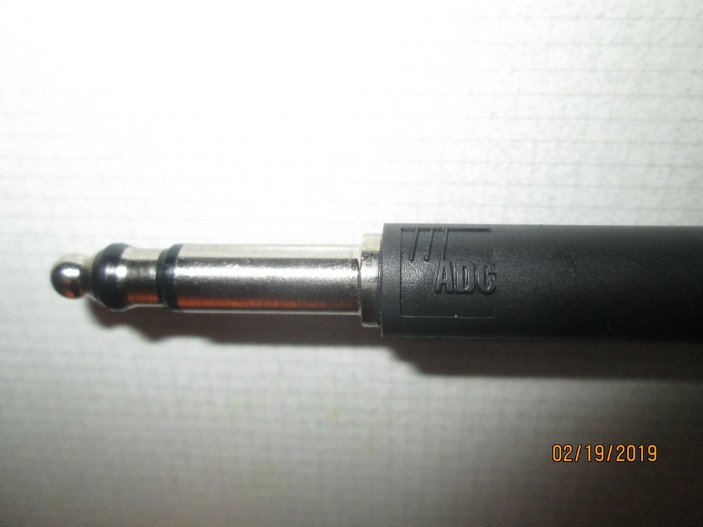 ADC BK3 patch cord. 3 feet. Black