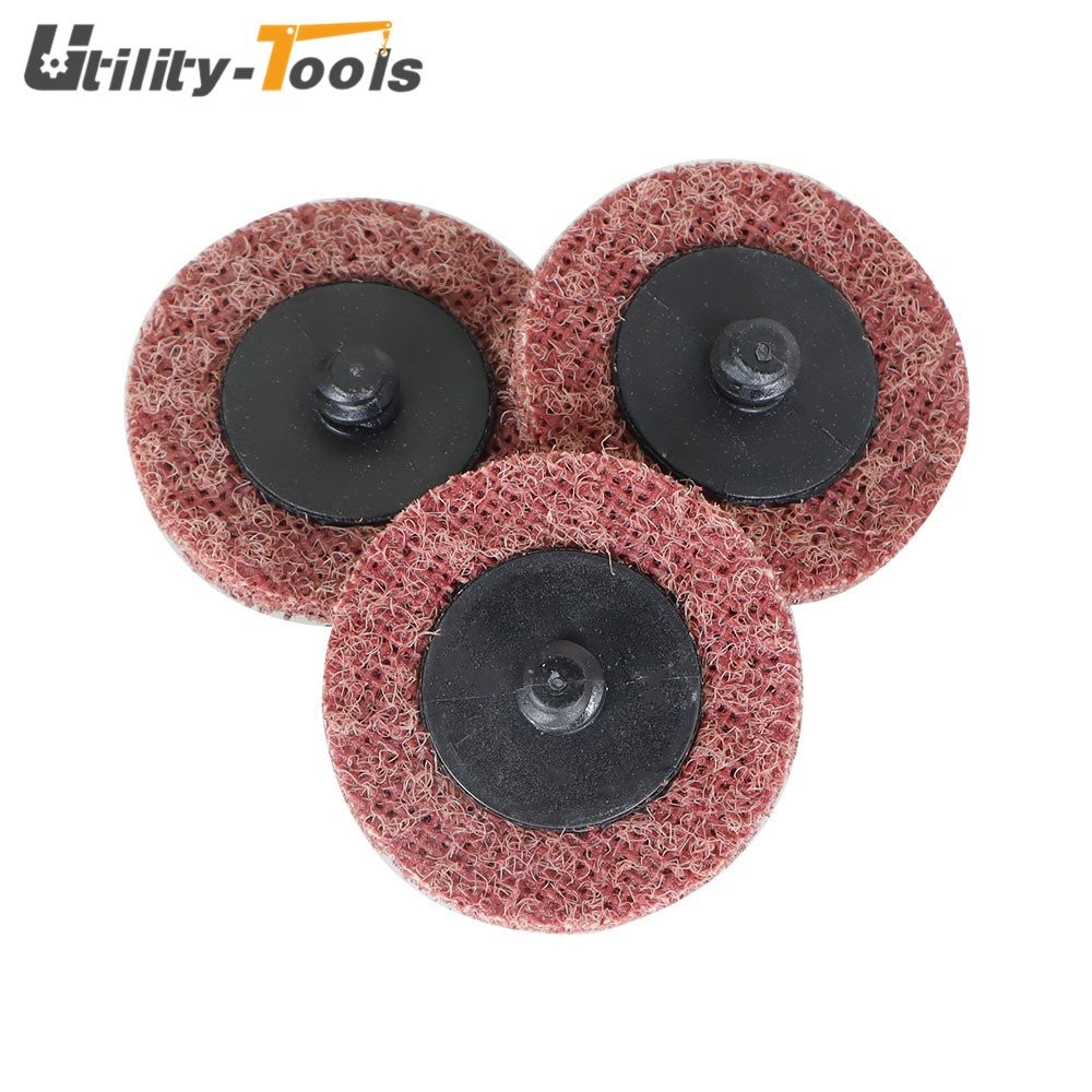 50× 2" Medium Surface Conditioning Discs Roll Lock Die Grinder Sanding Pads US