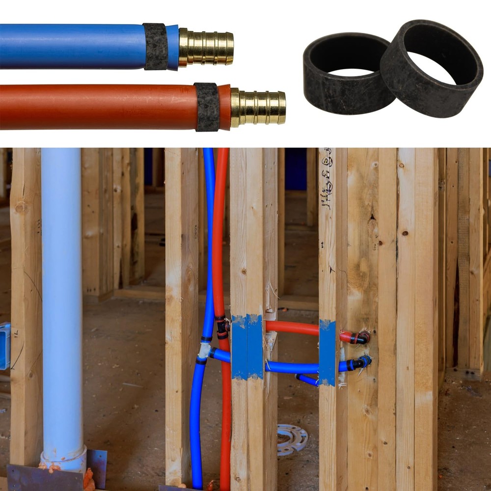 100 Pack 1/2" PEX Copper Crimp Rings, for Pex Pipe Connection 1/2“ × 100pcs