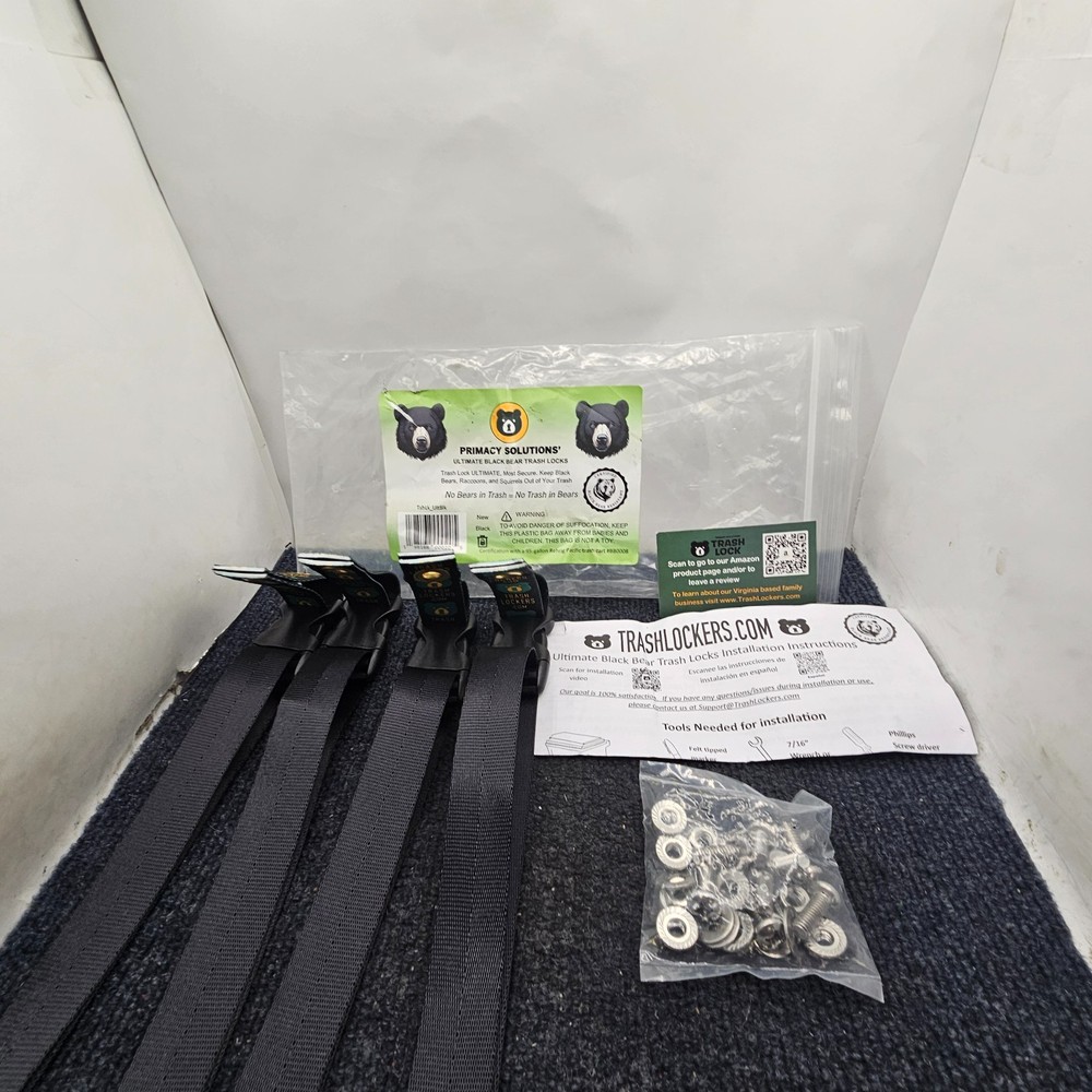 TrashLockers.com Primary Solutions Ultimate Black Bear Trash Locks