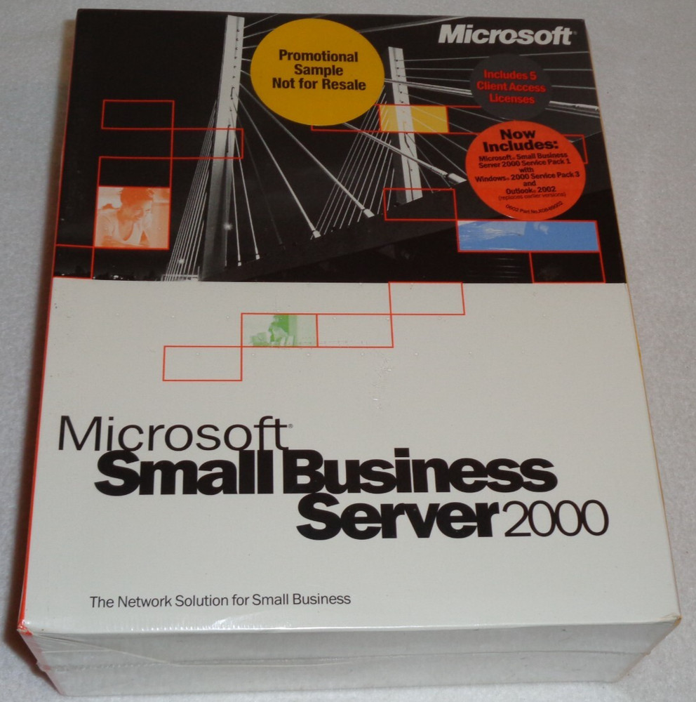 Microsoft Small Business Server 2000 Network Solution Brand New & Sealed