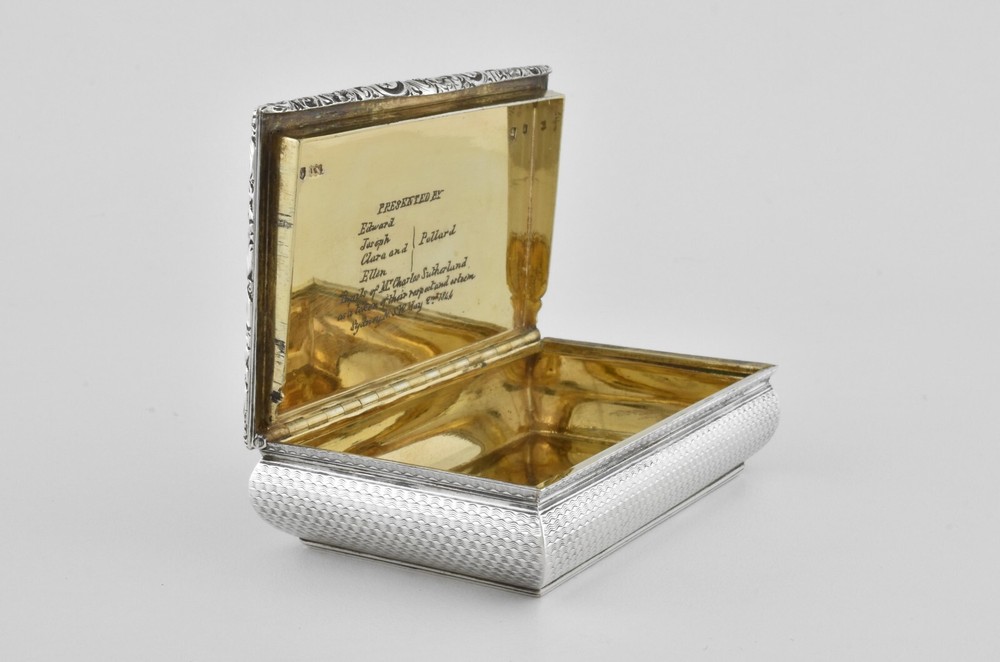 Antique William IV Scottish Solid Silver Large Snuff Box, (James Nasmyth, 1832)