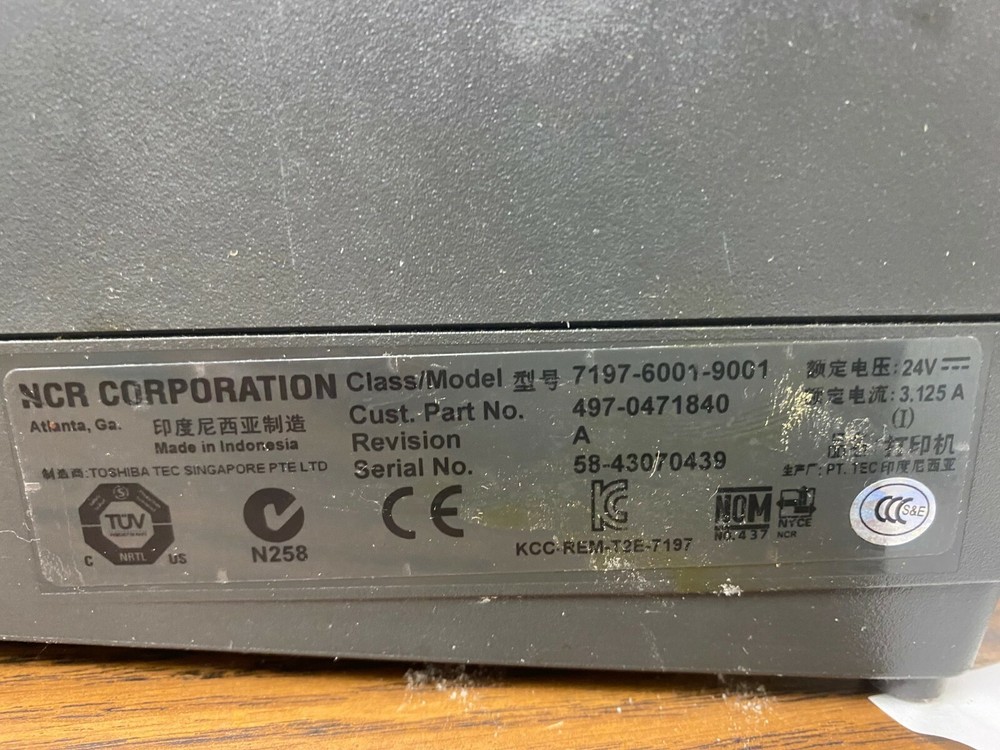 NCR POS Terminal 7403 15” Display with NCR Printer