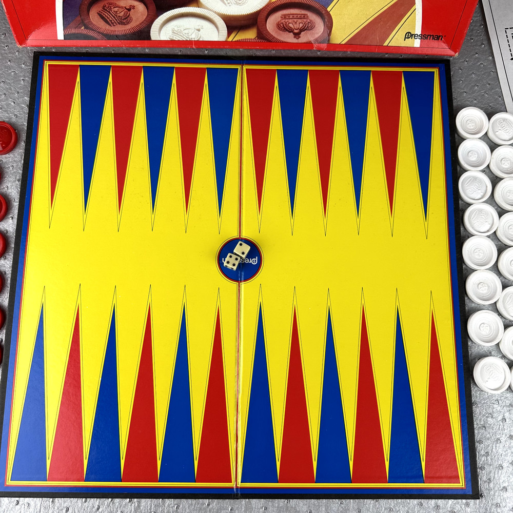 Vintage 1979 Backgammon Board Game by Pressman No 2014