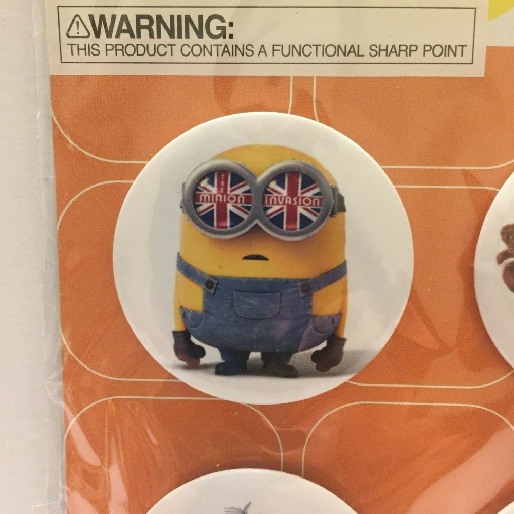 NEW Official Despicable ME Minions 4 Button Set