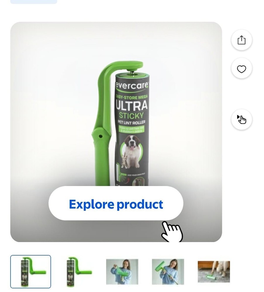 Evercare Easy Store Handheld Mega Lint Roller - 50ct