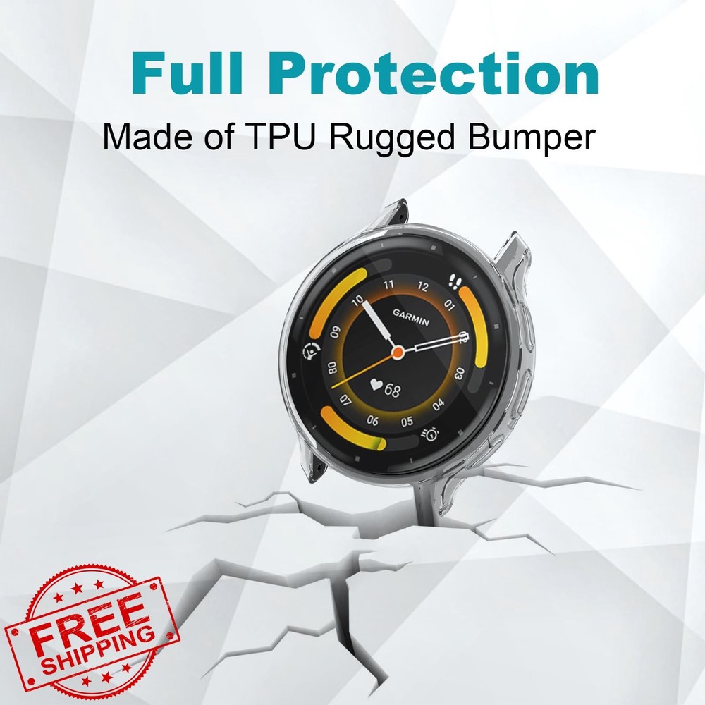 Garmin Venu 3 45mm Screen Protector TPU Case Rugged Bumper 4-Pack