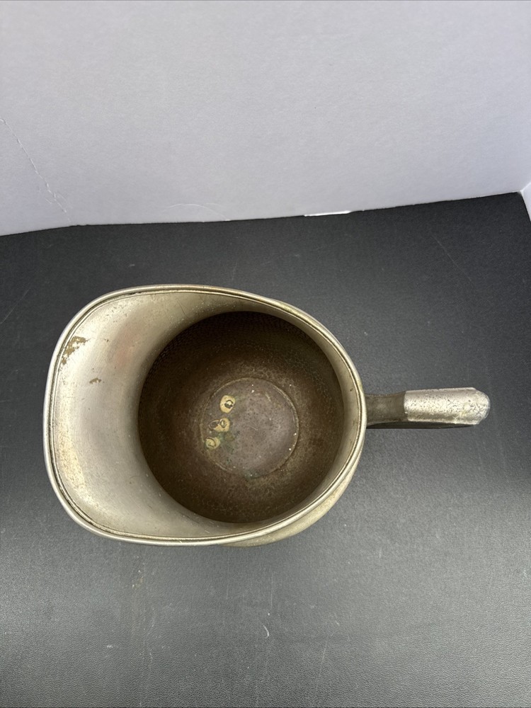 Vintage EPNS Hammered Silver Plate Creamer Pitcher Footed Handle