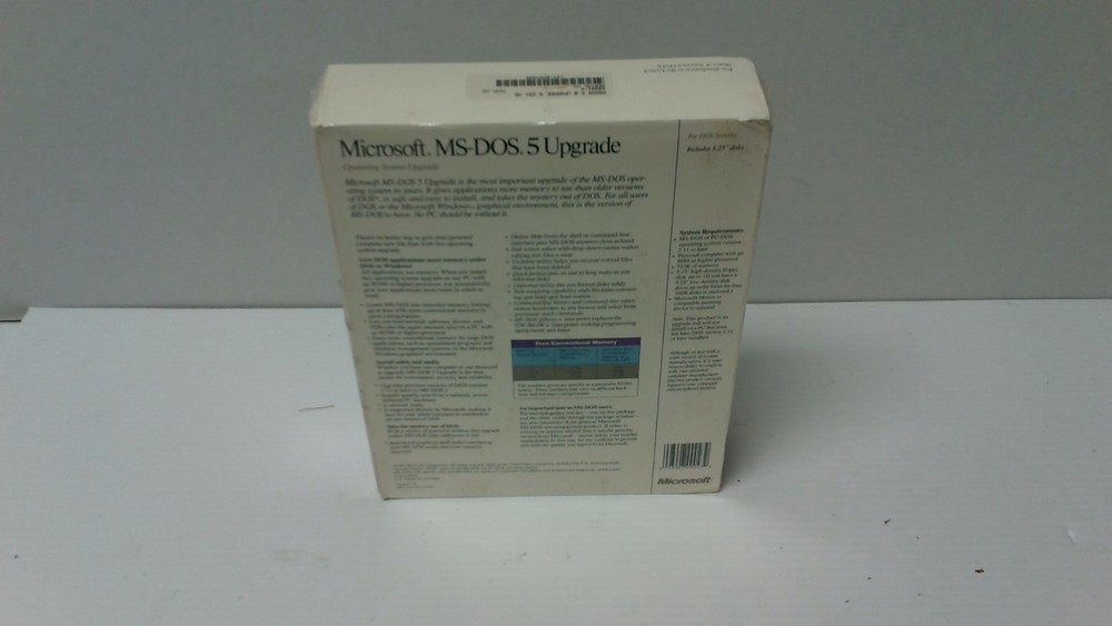Vintage 90’s Microsoft MS-DOS 5 UPGRADE *SEALED*
