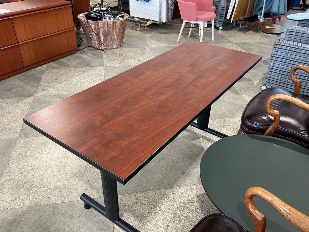 5’ x 2’ Training Table in Cherry Laminate w/ Black Legs