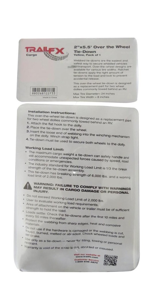 TrailFX Tie Down Strap | A92021Y*TIE DOWN STRAP Trail FX