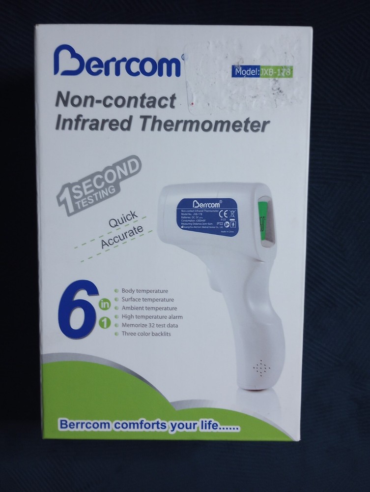 Berrcom Non-Contact Infrared Thermometer JXB-178 with 1 Second Testing