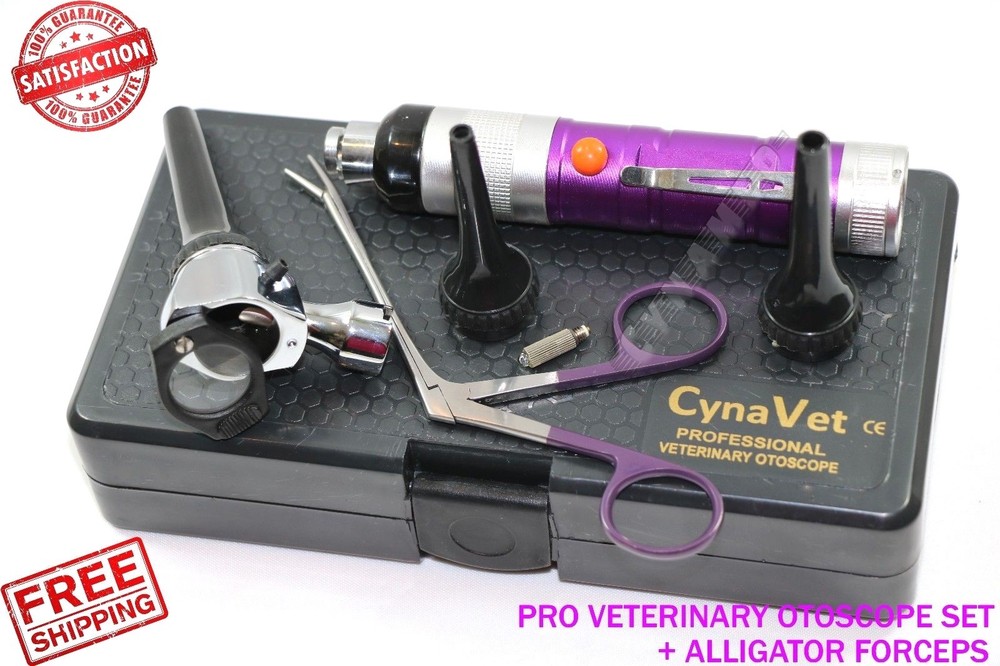 HARTMAN ALLIGATOR FORCEPS ANIMAL DIAGNOSTIC OTOSCOPE SET VETERINARY STUDENTS