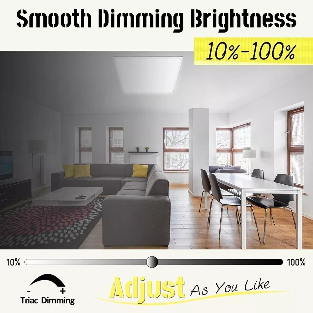 10 Pack 2x2Ft LED Panel Light Drop Ceiling Flat Panel Recessed Troffer Fixtures
