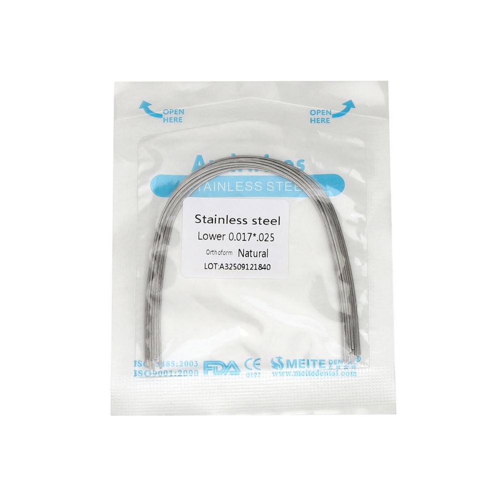 10 Pcs/pack Dental Orthodontic Stainless Steel Round/Rectangular Arch Wire Ovoid