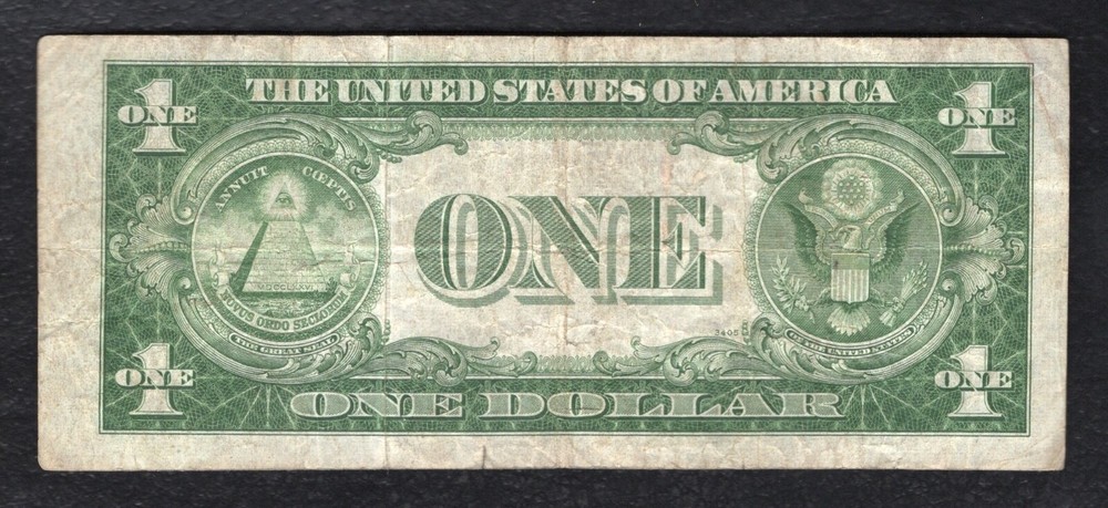 1935-A $1 ONE DOLLAR SILVER CERTIFICATE CURRENCY NOTE “GUTTER FOLD ERROR”