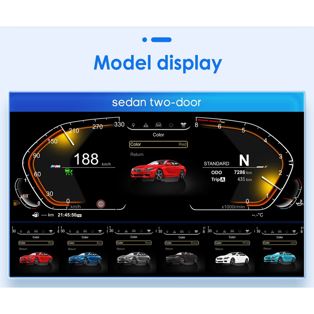 For BMW 5 Series E60/X5 E70/X6 E71 2008-2013 LCD Digital Car Speedometer Cluster