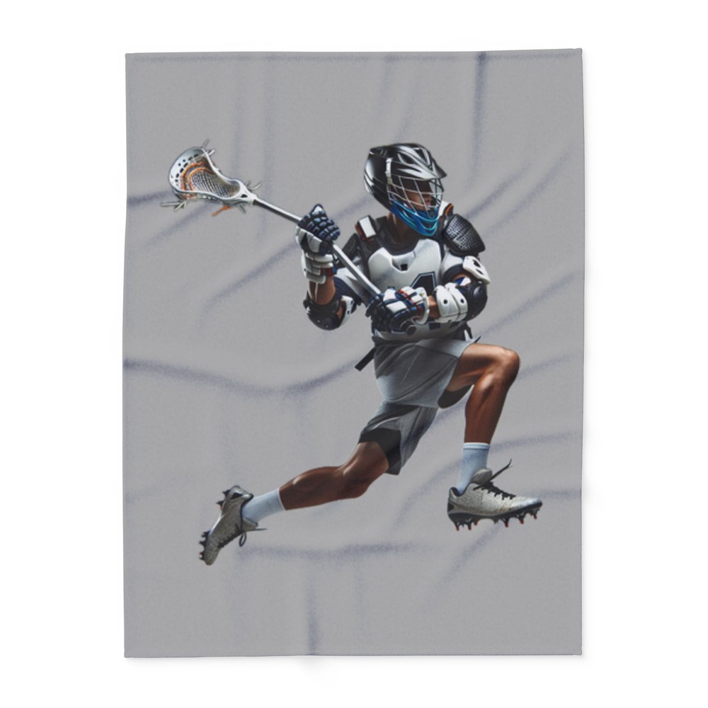 LACROSSE Gray Arctic Fleece Blanket