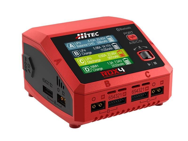 Hitec RDX4 4 Port AC/DC Multi-Function Smart Charger w/Bluetooth 44354