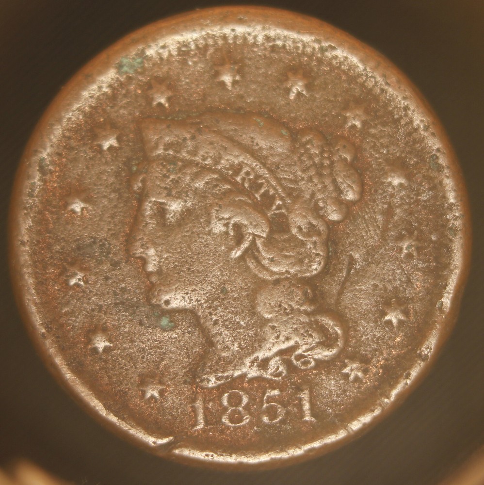 1851 Large Cent, Normal Date