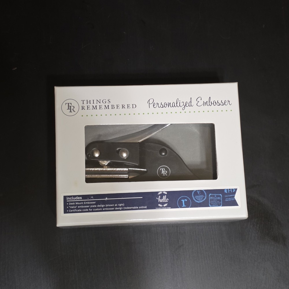 Personalized Embosser With Removable Plate "Hello Design" By Things Remembered