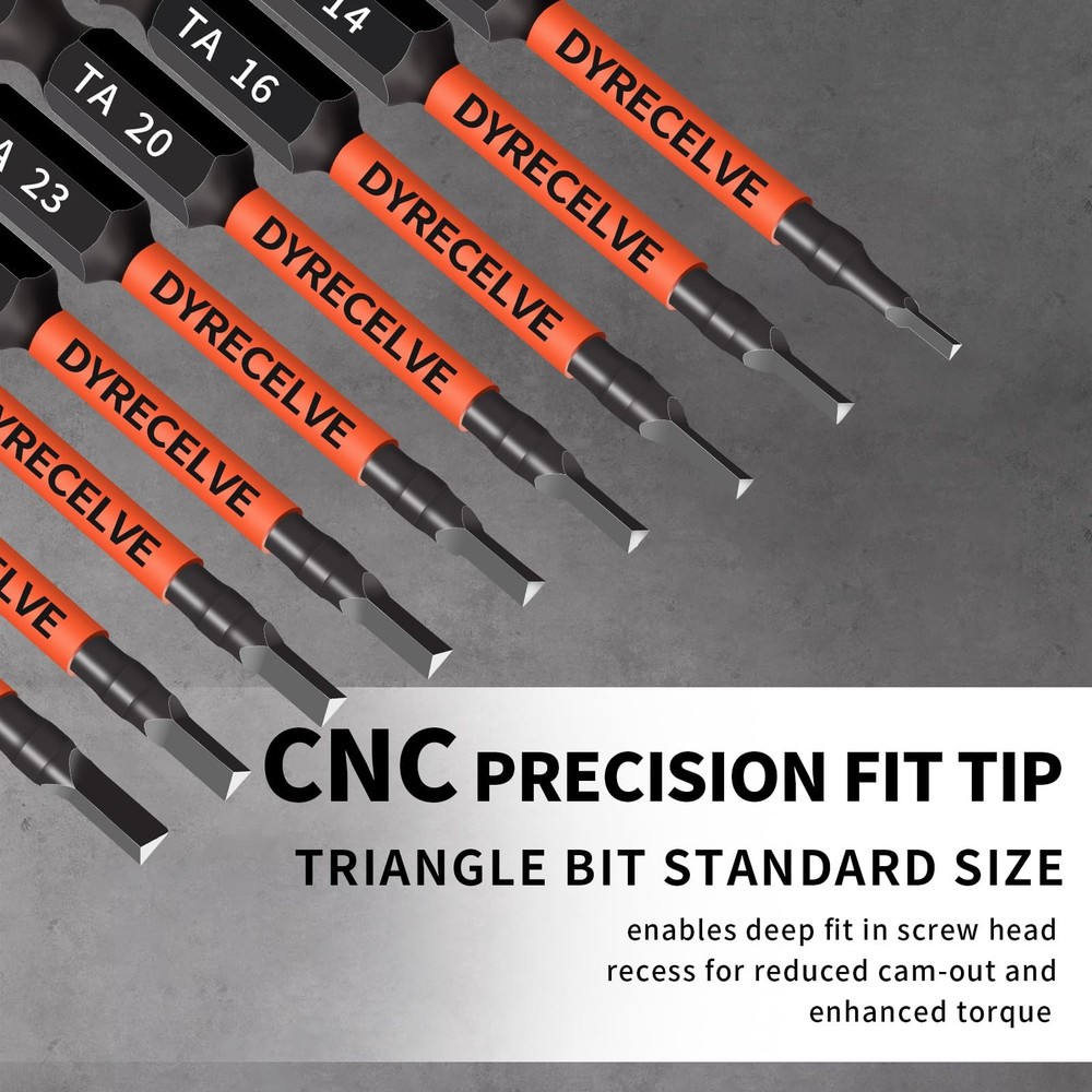 10-Pack Triangle Screwdriver Set - Premium S2 Steel Triangle Bit Set
