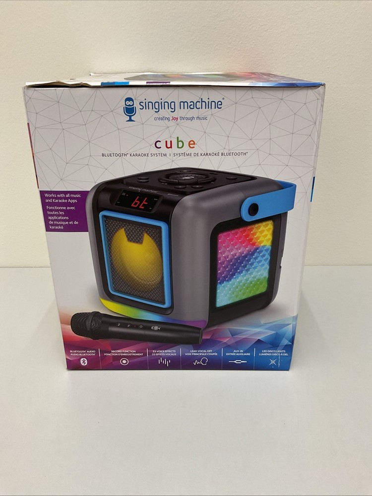 Singing Machine Cube Bluetooth Karaoke System with Wireless Microphone G98