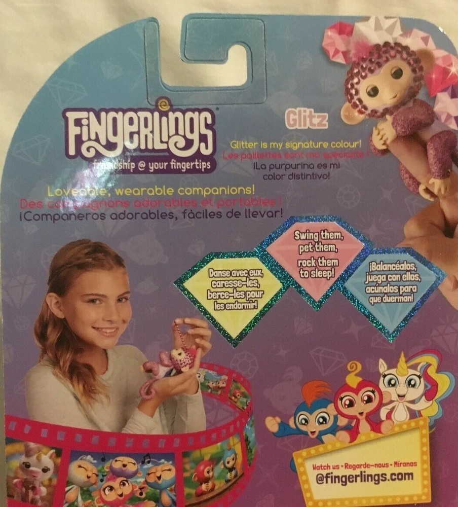 NEW WowWee Fingerlings 2019 GLITZ Bling Interactive Monkey Toy Limited Edition